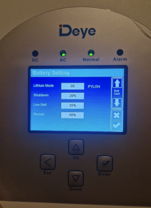 Налаштування інвертора Deye: Lithium Mode і BMS